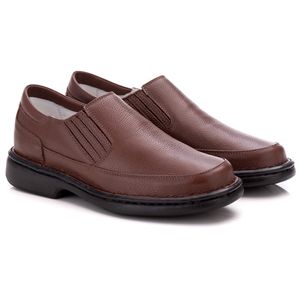 Sapato Comfort Masculino em Couro Café Floter - 20... - Ranster Comfort