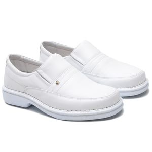 Sapato Comfort Masculino em Couro Branco - 1003SE - Ranster Comfort