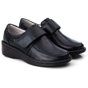 Sapato Feminino Comfort Couro Preto - F220 - Ranster Comfort