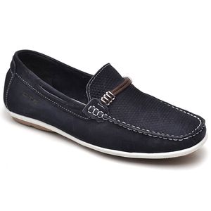 Mocassim Comfort Masculino em Couro Azul - J300 - Ranster Comfort