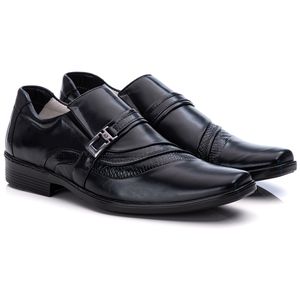 Sapato Social Comfort Masculino em Couro Preto - ... - Ranster Comfort