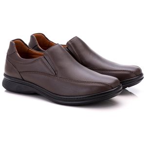 Sapato Social Comfort Masculino em Couro Café - 03... - Ranster Comfort