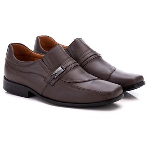 Sapato Social Comfort Masculino em Couro Café - 02... - Ranster Comfort