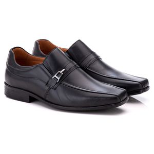 Sapato Social Comfort Masculino em Couro Preto - ... - Ranster Comfort