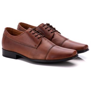 Sapato Social Comfort Masculino em Couro Pinhão - ... - Ranster Comfort