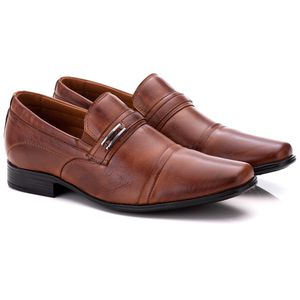 Sapato Social Comfort Masculino em Couro Pinhão - ... - Ranster Comfort