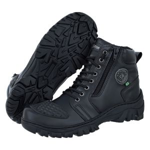 Bota masculina motociclista Com Ziper CRshoes - CRSHOES