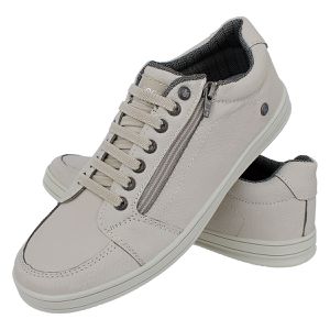 Sapatenis Masculino Casual CRshoes Couro Gelo - CRSHOES