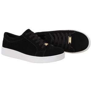 Tênis Feminino Masculino CRShoes Camurça Preto - CRSHOES