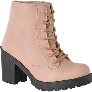 Coturno Feminino Tratorado CRshoes Rosa - CRSHOES