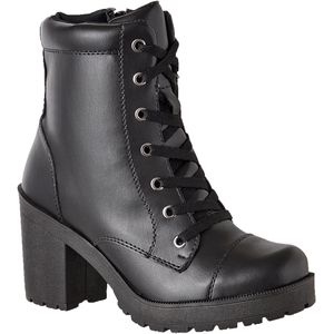 Coturno feminino tratorado CRshoes preto - CRSHOES