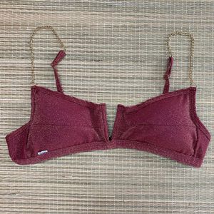 Top Aro V Lurex Marsala