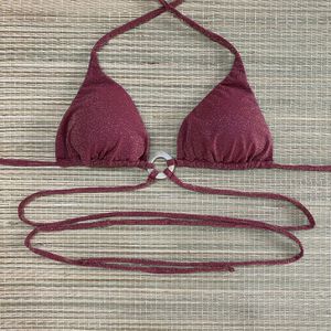 Top Cortininha Lurex Marsala