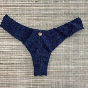 Tanga Fio em Dobra Lurex Marinho