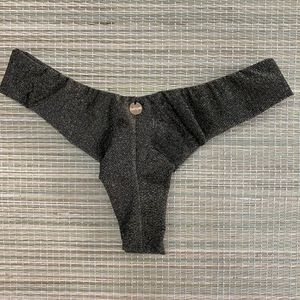 Tanga Fio em Dobra Lurex Preto