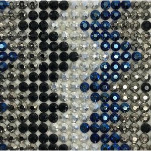 MALHA BOHO 3MM HEMATITE MONTANA SILVER JET - 13020... - Diamond Acessórios
