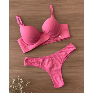CONJUNTO BÁSICO COM BASE DUPLA E CALCINHA TRADICIO... - DONNA DOLCE