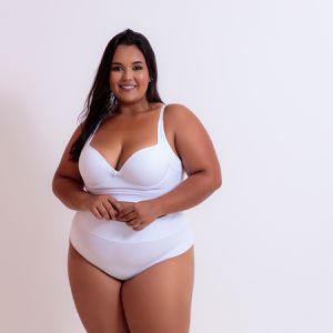 CONJUNTO PLUS SIZE EM MICROFIBRA ESTRUTURADO E REF... - DONNA DOLCE