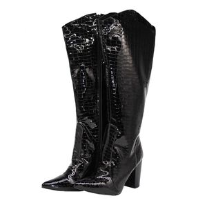 Bota Feminina Cano Alto Com Zíper 1818 Craquelê Ve... - DROPSHIPPING GRIFFE SHOES - SOMENTE CLIENTES AUTORIZADOS