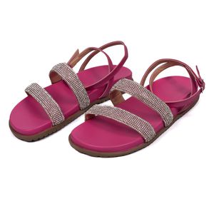 Papete Feminina Rasteira Com Tiras Finas 182147 Na... - DROPSHIPPING GRIFFE SHOES - SOMENTE CLIENTES AUTORIZADOS