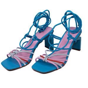 Sandália Feminina Salto Geométrico 182155 Napa Mar... - DROPSHIPPING GRIFFE SHOES - SOMENTE CLIENTES AUTORIZADOS