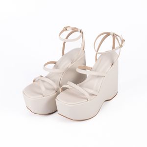 Sandália Feminina Anabela Com Tiras 182158 Napa Of... - DROPSHIPPING GRIFFE SHOES - SOMENTE CLIENTES AUTORIZADOS