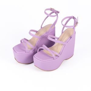 Sandália Feminina Anabela Com Tiras 182158 Napa Ho... - DROPSHIPPING GRIFFE SHOES - SOMENTE CLIENTES AUTORIZADOS
