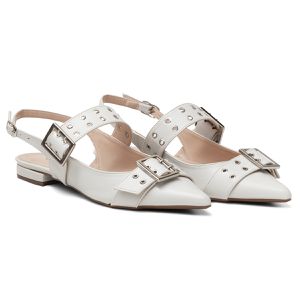 Sapatilha Slingback Rasteira Feminina Em Napa Off ... - DROPSHIPPING GRIFFE SHOES - SOMENTE CLIENTES AUTORIZADOS