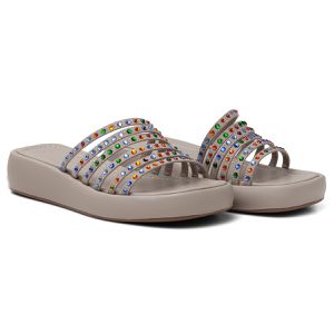 Papete Flat Feminina Em Napa Aveia 183020 - 183020... - DROPSHIPPING GRIFFE SHOES - SOMENTE CLIENTES AUTORIZADOS