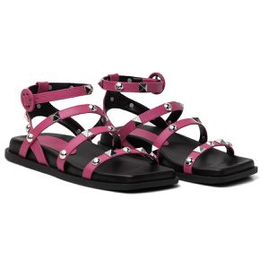Papete Feminina Em Napa Rosa Shock 183040 - 183040... - DROPSHIPPING GRIFFE SHOES - SOMENTE CLIENTES AUTORIZADOS