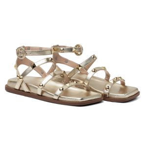 Papete Feminina Em Napa Ouro Light 183040 - 183040... - DROPSHIPPING GRIFFE SHOES - SOMENTE CLIENTES AUTORIZADOS