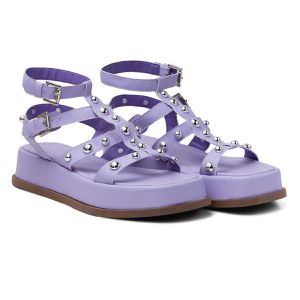 Papete Feminina Flat Plataforma Em Napa Lilas 1830... - DROPSHIPPING GRIFFE SHOES - SOMENTE CLIENTES AUTORIZADOS