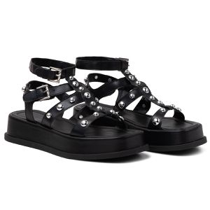 Papete Feminina Flat Plataforma Em Napa Preto 1830... - DROPSHIPPING GRIFFE SHOES - SOMENTE CLIENTES AUTORIZADOS