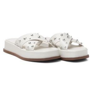 Papete Flat Feminina Em Napa Off White 183140 - 18... - DROPSHIPPING GRIFFE SHOES - SOMENTE CLIENTES AUTORIZADOS