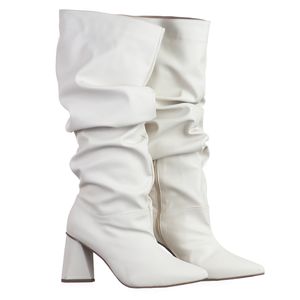 Bota Feminina Slouchy Salto Médio Triangular 23021... - DROPSHIPPING GRIFFE SHOES - SOMENTE CLIENTES AUTORIZADOS