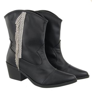 Bota Feminina Western Cano Curto Com Strass 23042 ... - DROPSHIPPING GRIFFE SHOES - SOMENTE CLIENTES AUTORIZADOS