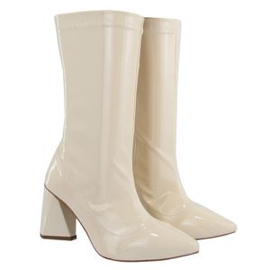 Bota Feminina Cano Médio Salto Triângulo 23024 Str... - DROPSHIPPING GRIFFE SHOES - SOMENTE CLIENTES AUTORIZADOS