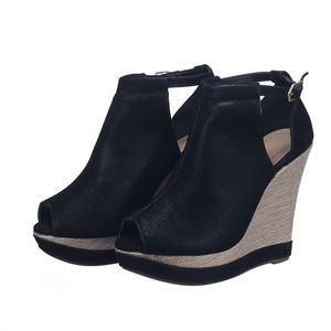 Sandália Feminina Salto Anabela 3013 Nobucado Pret... - DROPSHIPPING GRIFFE SHOES - SOMENTE CLIENTES AUTORIZADOS