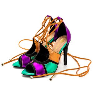 Sandália Feminina Salto Alto 41008 Napa Cintilante... - DROPSHIPPING GRIFFE SHOES - SOMENTE CLIENTES AUTORIZADOS