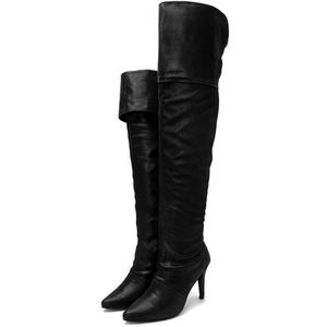 Bota Over Feminina Acima Do Joelho Cano Alto Salto... - DROPSHIPPING GRIFFE SHOES - SOMENTE CLIENTES AUTORIZADOS