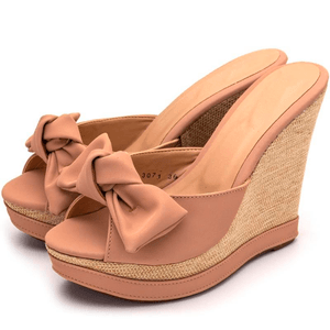 Tamanco Feminino Anabela 3071 Napa Nude - 10030710... - DROPSHIPPING GRIFFE SHOES - SOMENTE CLIENTES AUTORIZADOS