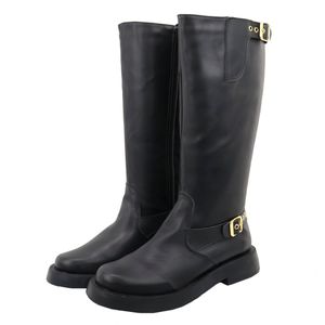 Bota Feminina Biker Rasteira Fivelas 2024 Napa Pre... - DROPSHIPPING GRIFFE SHOES - SOMENTE CLIENTES AUTORIZADOS