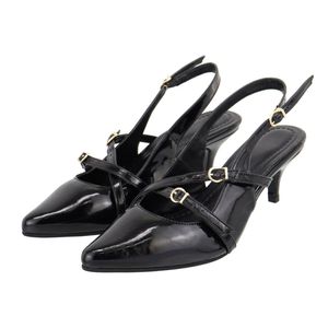 Scarpin Feminino Salto Baixo Preto Verniz 6030 - 6... - DROPSHIPPING GRIFFE SHOES - SOMENTE CLIENTES AUTORIZADOS