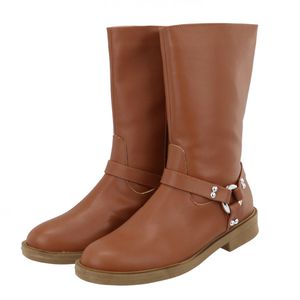 Bota Feminina Cano Médio Biker Rasteira 2025 Caram... - DROPSHIPPING GRIFFE SHOES - SOMENTE CLIENTES AUTORIZADOS