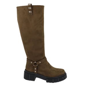Bota Montaria Biker Cano Alto 23107 Camurça Verde ... - DROPSHIPPING GRIFFE SHOES - SOMENTE CLIENTES AUTORIZADOS