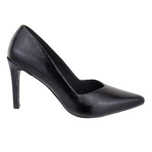 Scarpin Salto Verniz Molhado Preto 5551 - 5551VNZ... - DROPSHIPPING GRIFFE SHOES - SOMENTE CLIENTES AUTORIZADOS