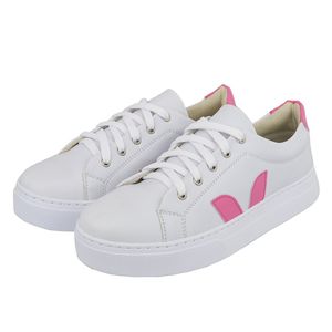 Tênis Feminino Casual De Amarrar 087 Napa Branco C... - DROPSHIPPING GRIFFE SHOES - SOMENTE CLIENTES AUTORIZADOS