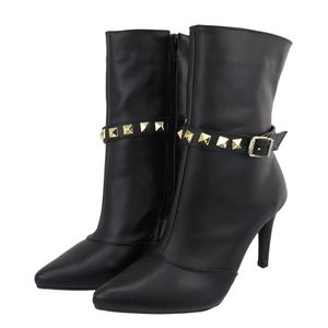 Bota Feminina Cano Médio 1793 Salto Fino Napa Pret... - DROPSHIPPING GRIFFE SHOES - SOMENTE CLIENTES AUTORIZADOS