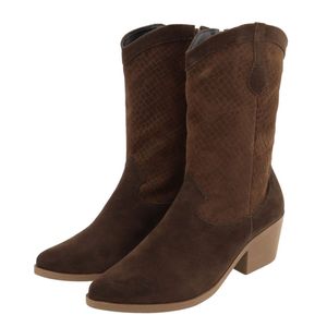 Bota Feminina Texana Cano Médio 23010 Chivas Cacau... - DROPSHIPPING GRIFFE SHOES - SOMENTE CLIENTES AUTORIZADOS