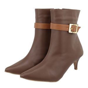 Bota Feminina Cano Curto Salto Baixo 180127 Detalh... - DROPSHIPPING GRIFFE SHOES - SOMENTE CLIENTES AUTORIZADOS